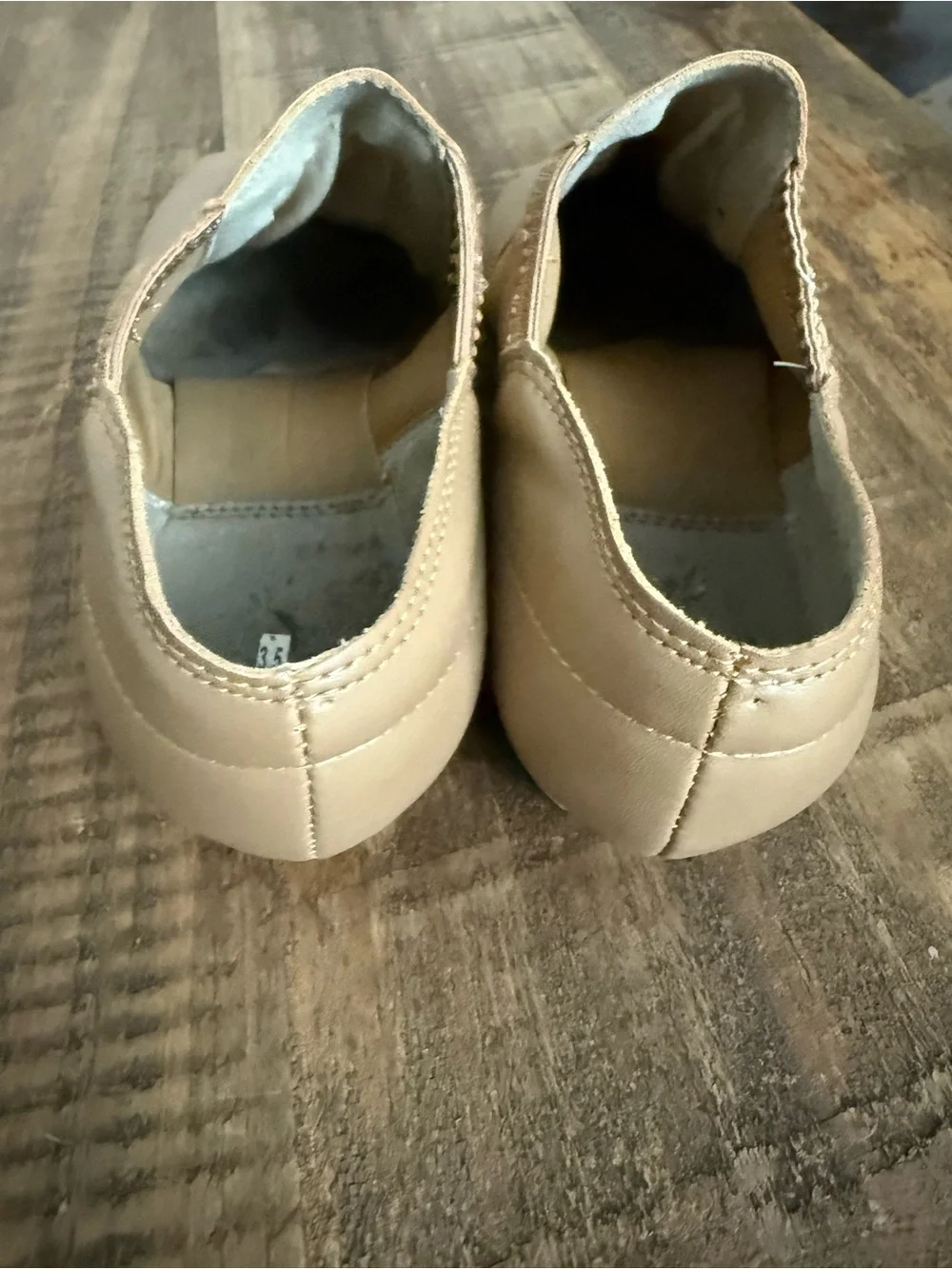 Pu leather slip on dance shoes
